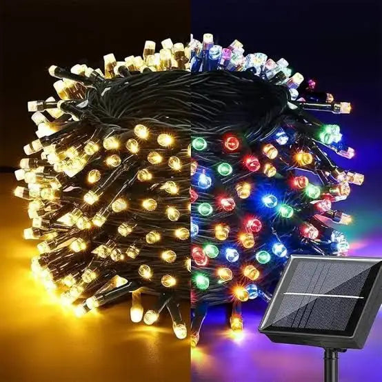 Luces Navidad Panel Solar 300 Led